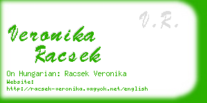 veronika racsek business card